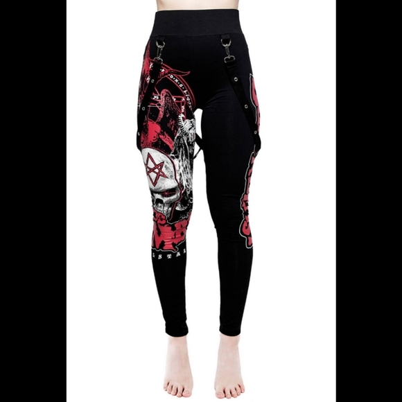 Killstar Pants - Sz S Black Killstar Rob Zombie Superbeast Leggings